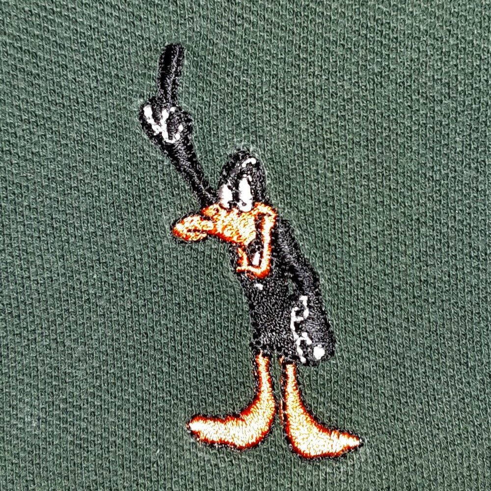 1999 Daffy Duck "Out of Control" Warner Bro, Looney Tunes Polo Shirt * Naughty?